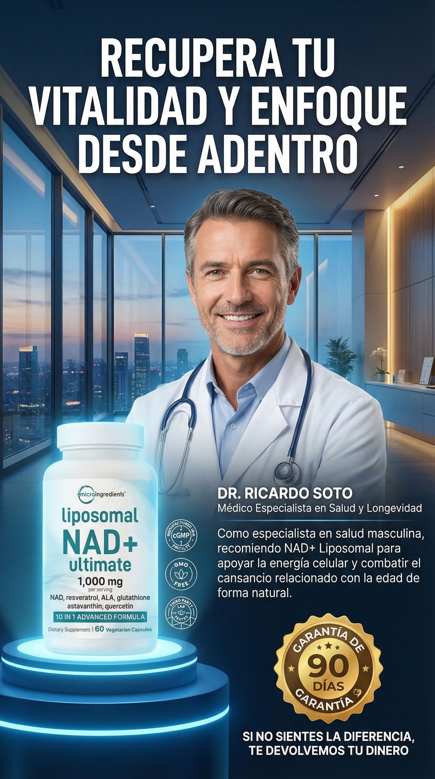 NAD+ ¿Tu rendimiento ya no es el mismo? Tu cuerpo necesita esto.